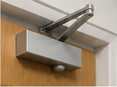 Fire door overhead closer detail