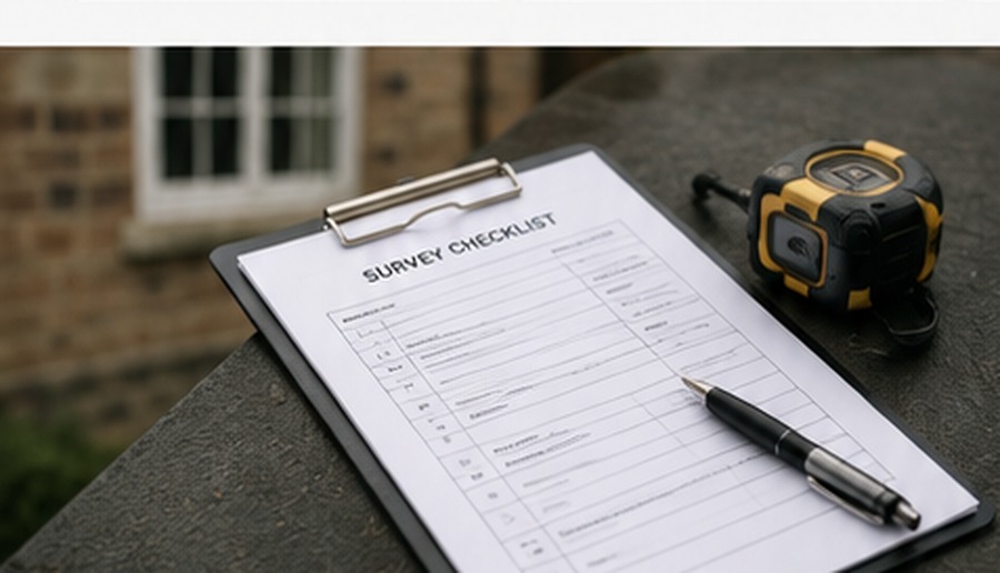 Property survey checklist and inspection equipment